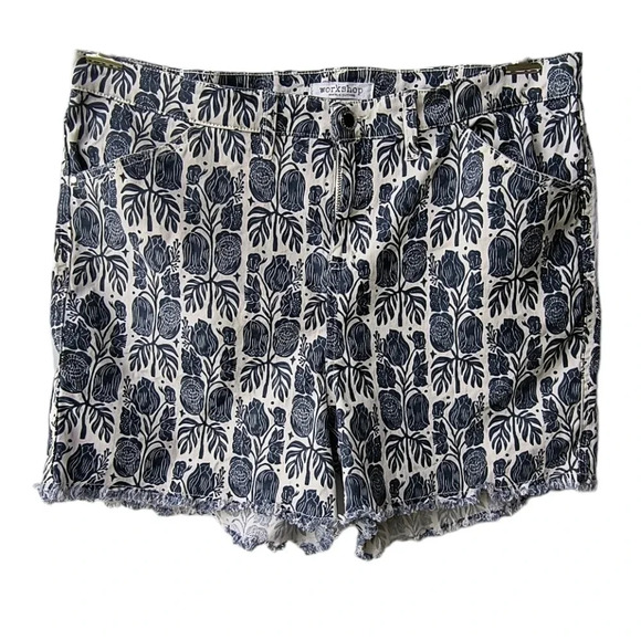 Workshop Republic Clothing Women's Floral Resort Stretchy Cut Off Shorts, 12 - Picture 1 of 11